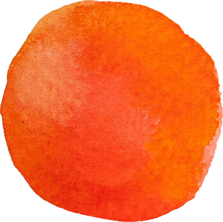 Orange Watercolor Circle Shape